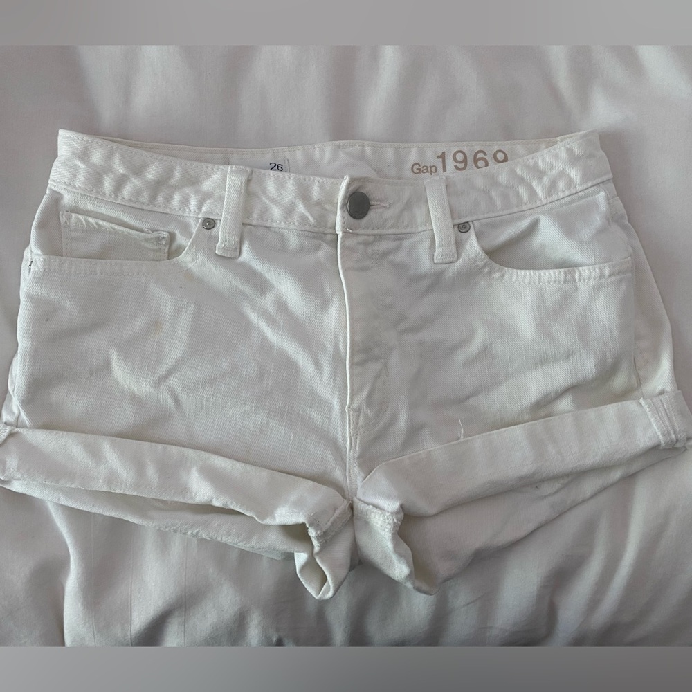 Gap denim white cutoffs